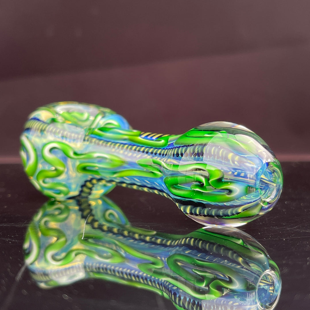 Color Inside Out Spoon - Lefty Glass Pipe Tiny Mike   