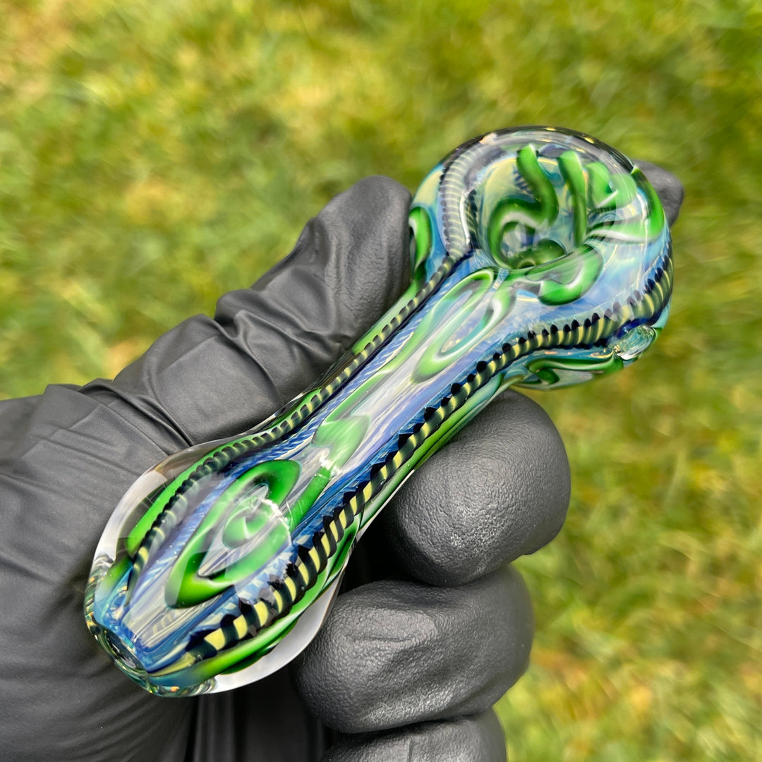 Color Inside Out Spoon - Lefty Glass Pipe Tiny Mike   