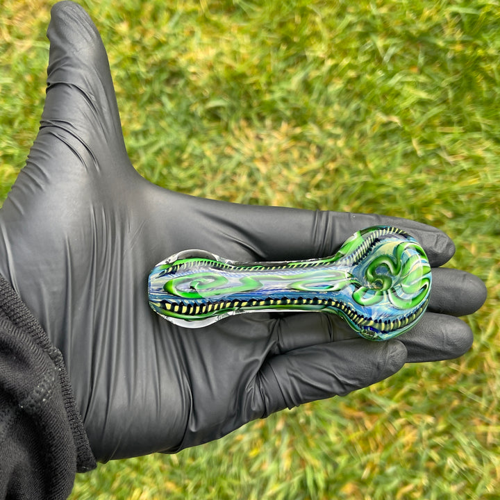 Color Inside Out Spoon - Lefty Glass Pipe Tiny Mike   