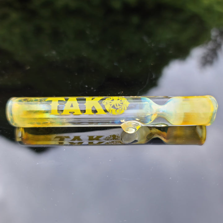 Tako Logo Chillum - Free Shipping Glass Pipe Tako Glass Yellow  