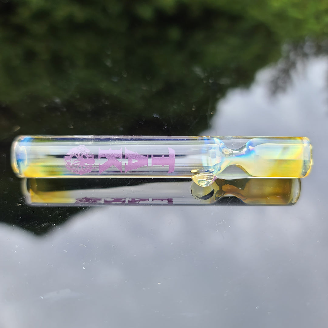 Tako Logo Chillum - Free Shipping Glass Pipe Tako Glass Purple  