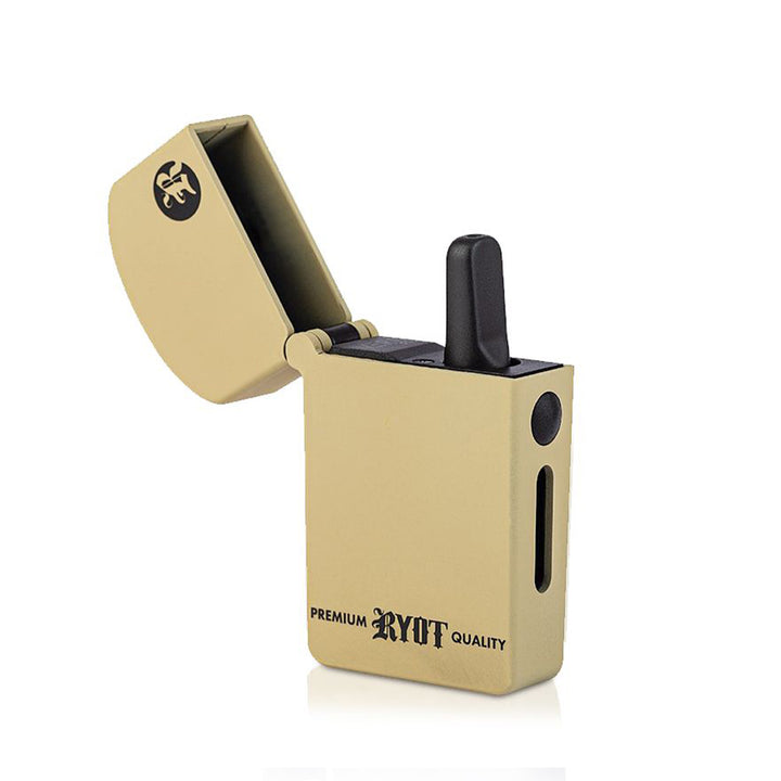 VERB 510 FLIP Threaded Battery Oil Vaporizer by Ryot Glass Pipe Ryot Tan