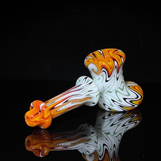 Sunset Fire Heady Hammer Bubbler Glass Pipe TG   