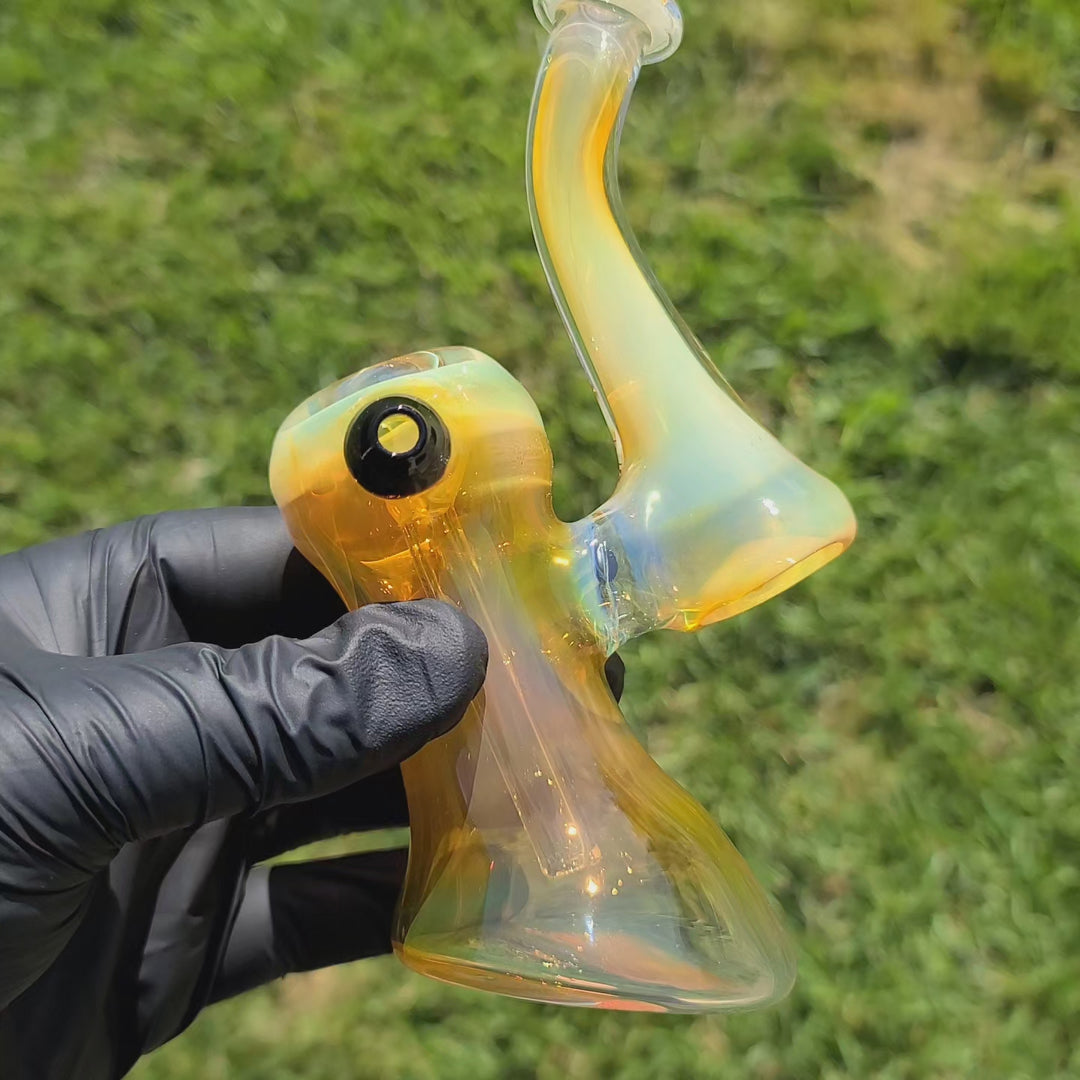 Gold Fumed Bubbler with Black Carb