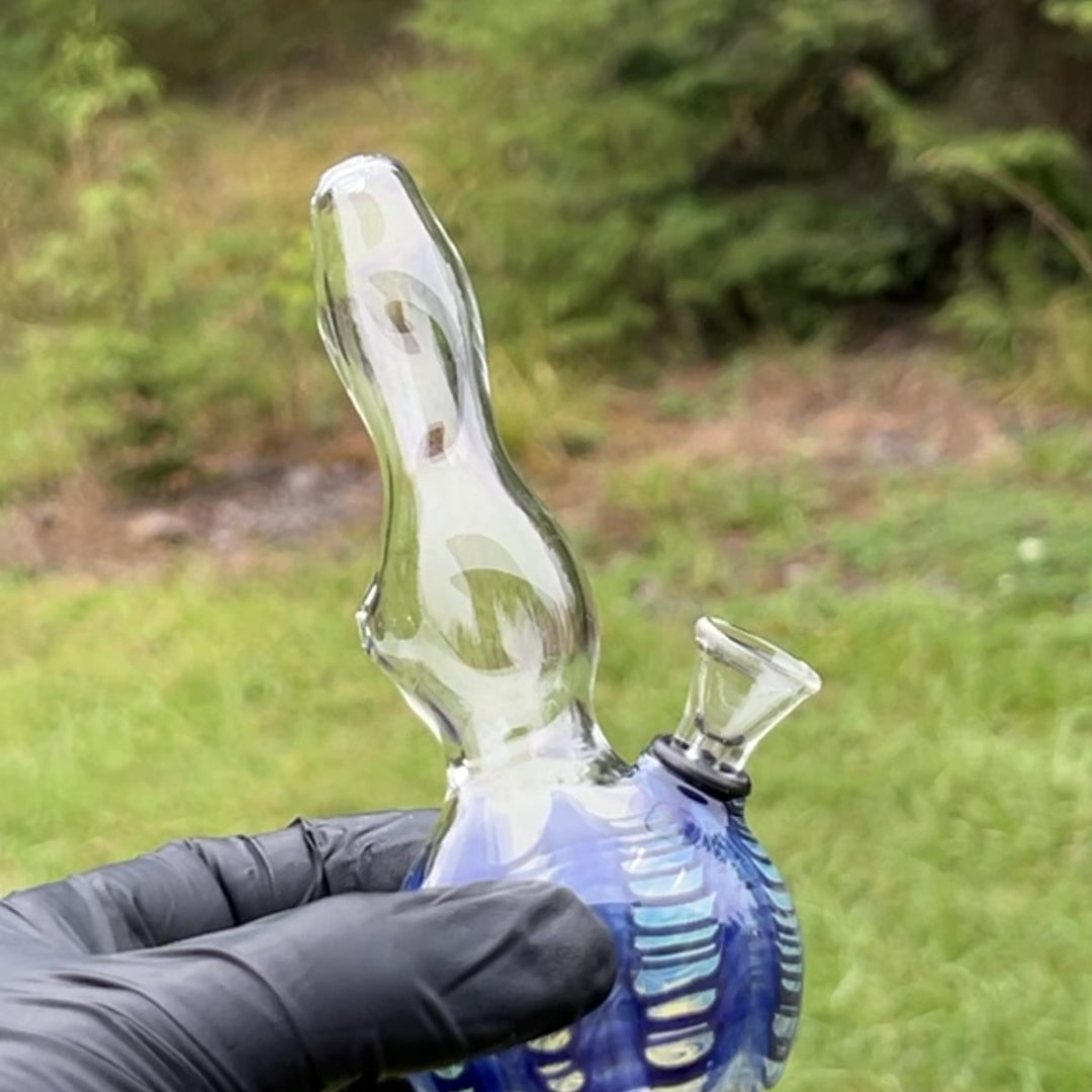 5" Silver Fumed Mini Bong Glass Pipe Mary Jane's Glass