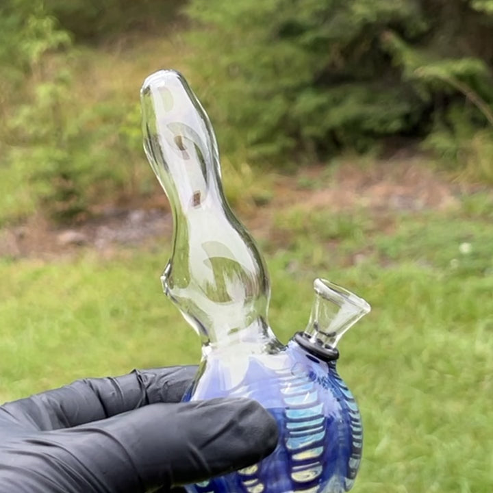 5" Silver Fumed Mini Bong Glass Pipe Mary Jane's Glass