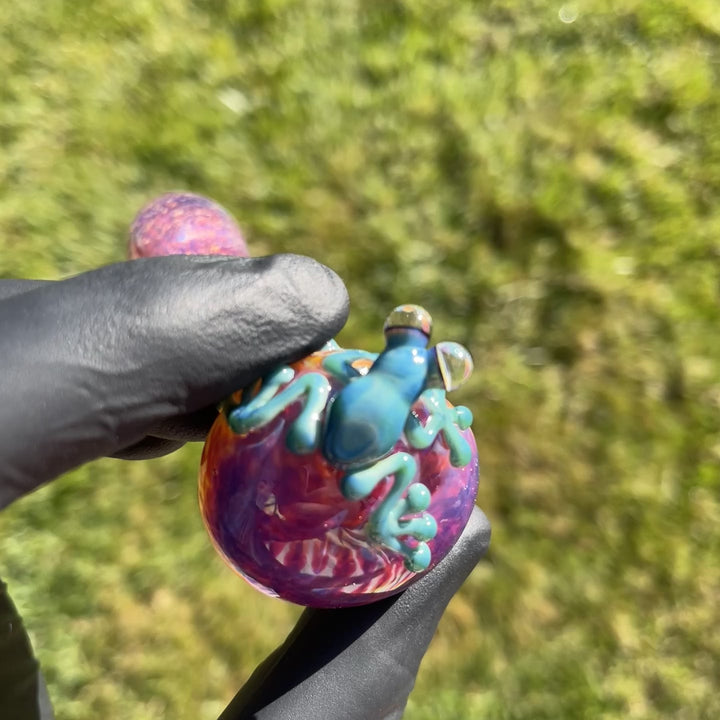 Purple Magic Frog Spoon Glass Pipe Beezy Glass