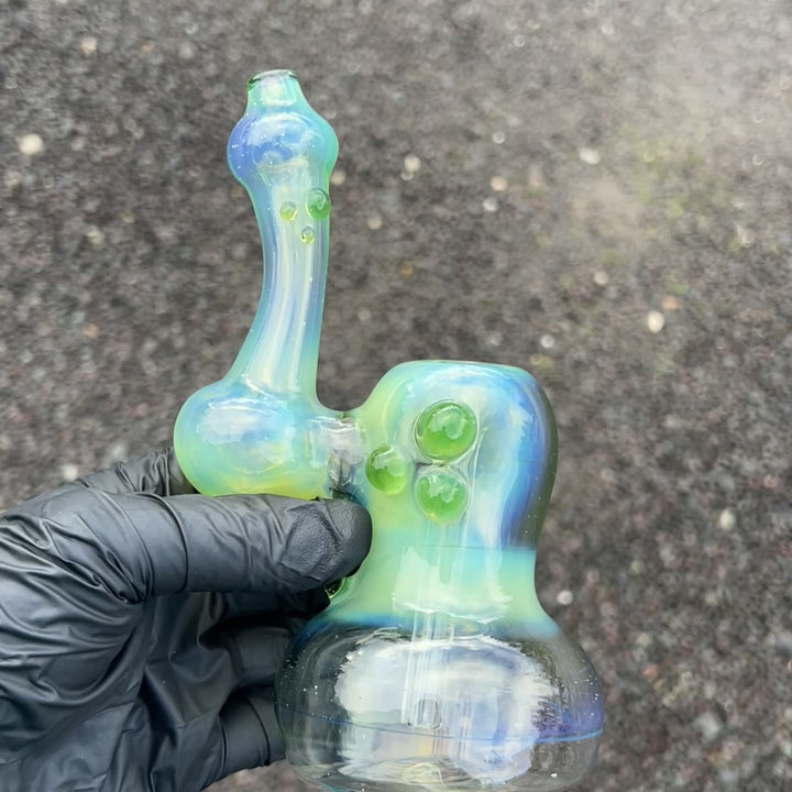 Green Apple Fume Bubbler Glass Pipe Sable Haze