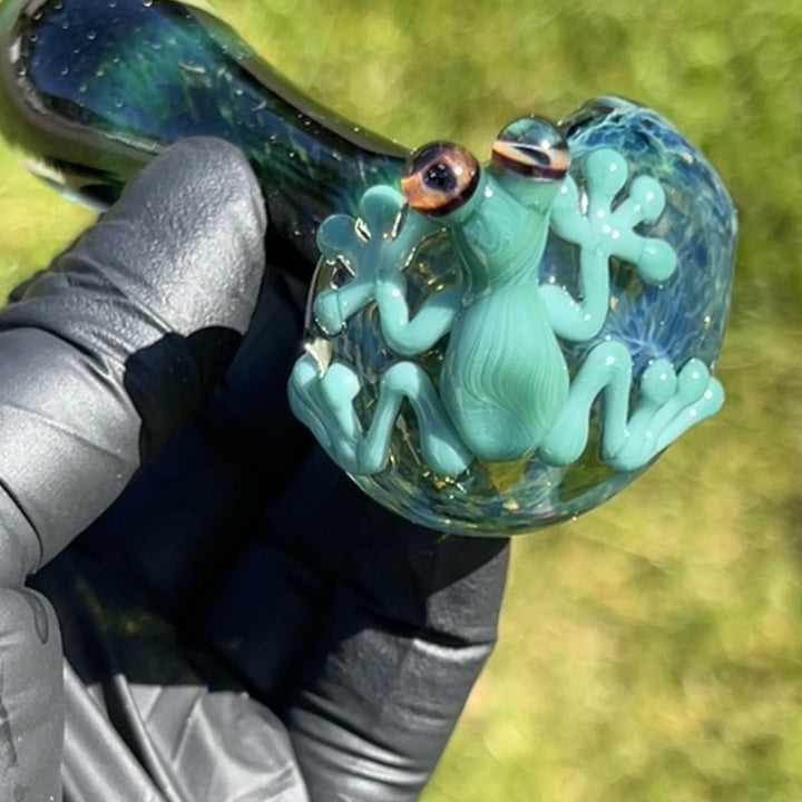 Exp Green Frog Spoon Glass Pipe Beezy Glass