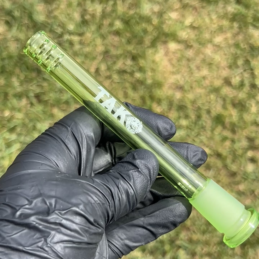 14mm Lime Green Tako Logo Downstem Accessory Tako Glass