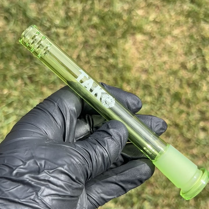 14mm Lime Green Tako Logo Downstem Accessory Tako Glass