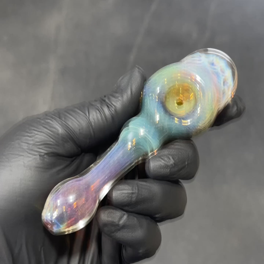 Sour Apple Honeycomb Frit Pipe Glass Pipe Key Glass Co.