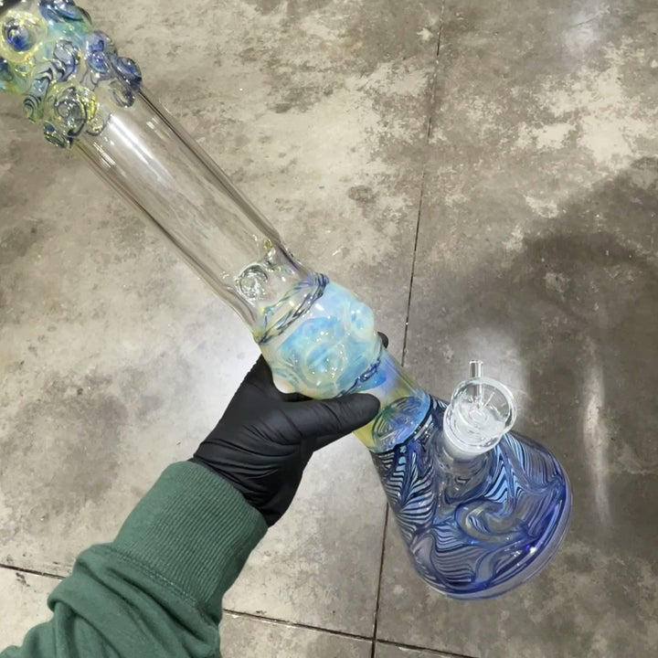 50x5 16" Ripple Fume Beaker Bong