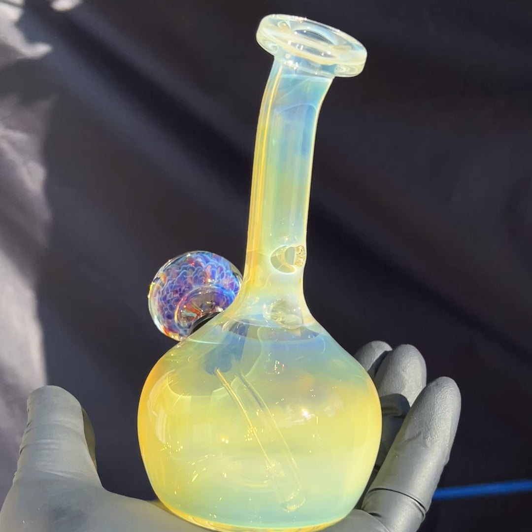 Heavy Silver Fumed Mini Bong Glass Pipe Tako Glass