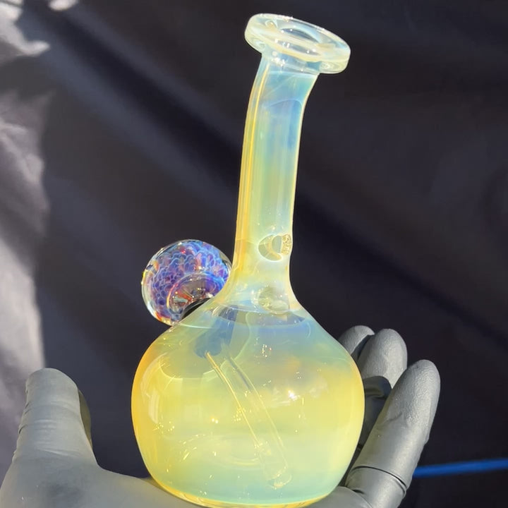 Heavy Silver Fumed Mini Bong Glass Pipe Tako Glass