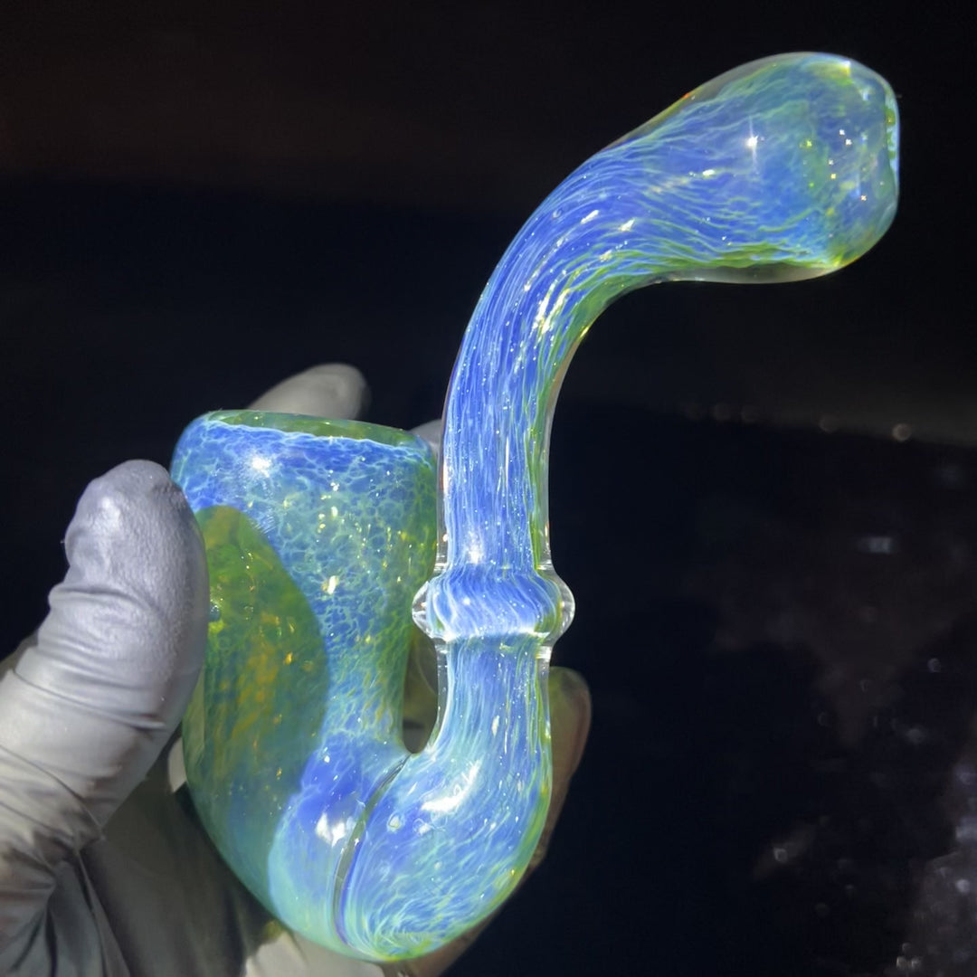 Color Changing Green Frog Sherlock Glass Pipe Beezy Glass
