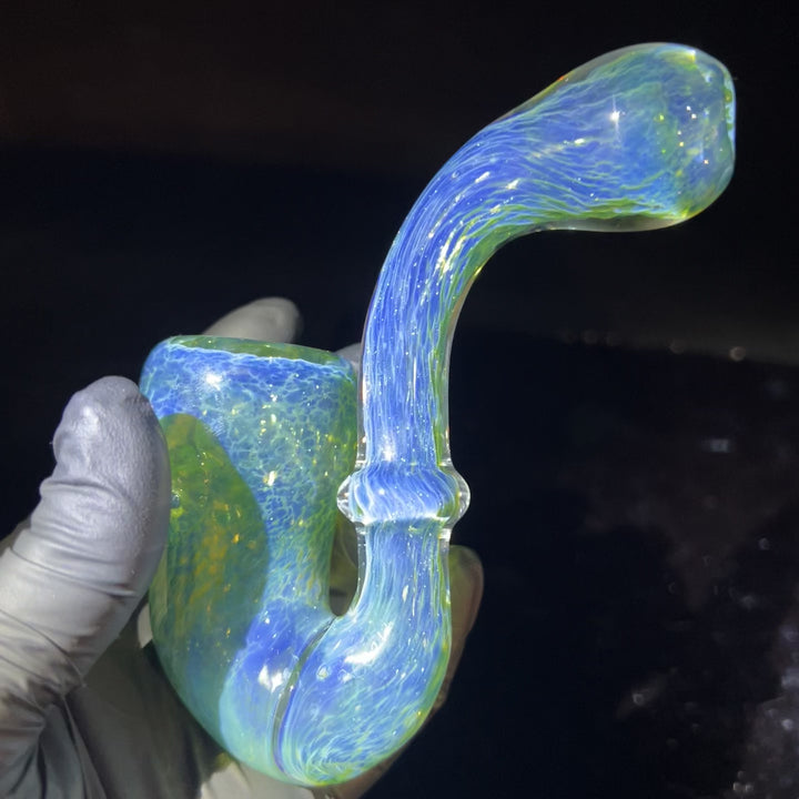 Color Changing Green Frog Sherlock Glass Pipe Beezy Glass