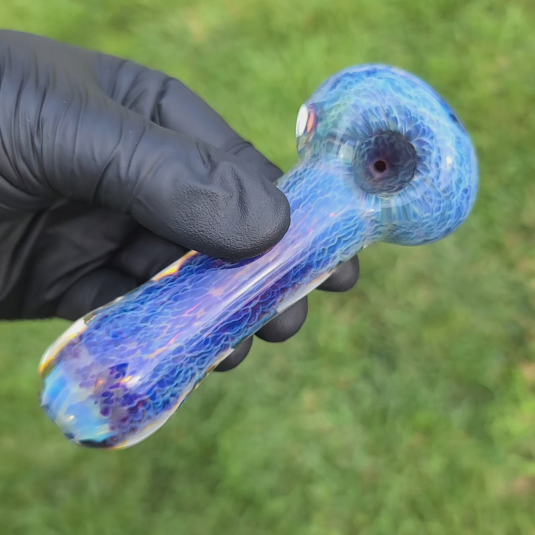 Purple Nebula Dog Bone Glass Pipe