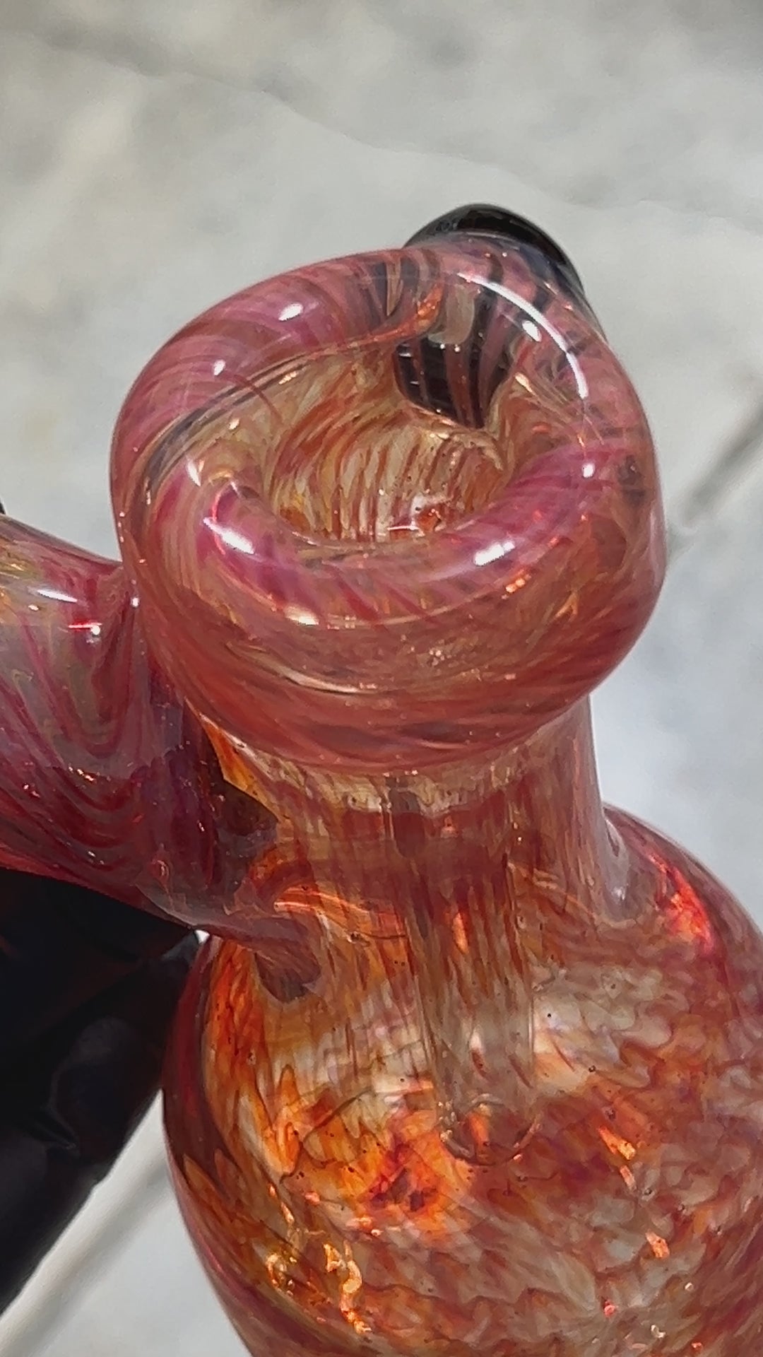 Guava Hammer Bubbler with Black Carb