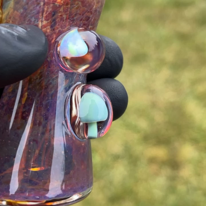 Purple Magic Mushroom Opal Standup Sherlock Bubbler