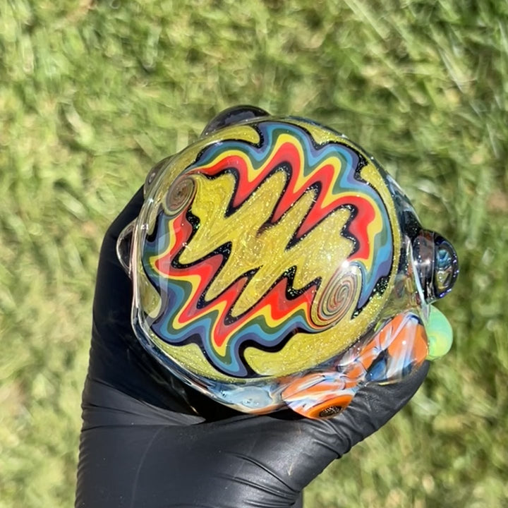 Thick and Twisted Wig Wag Pipe Glass Pipe Molten Imagination