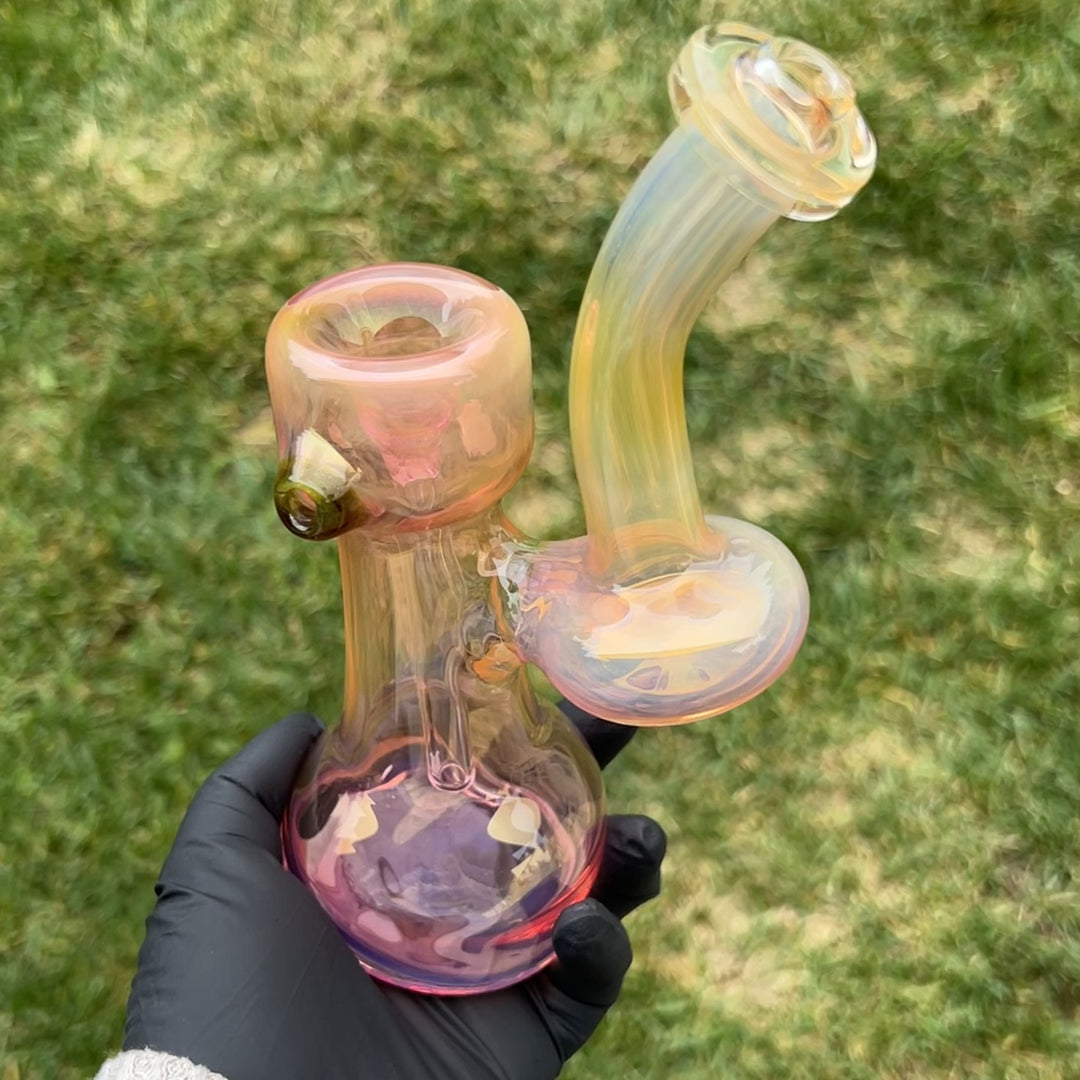 Gold Fume Bubbler with Gold Carb