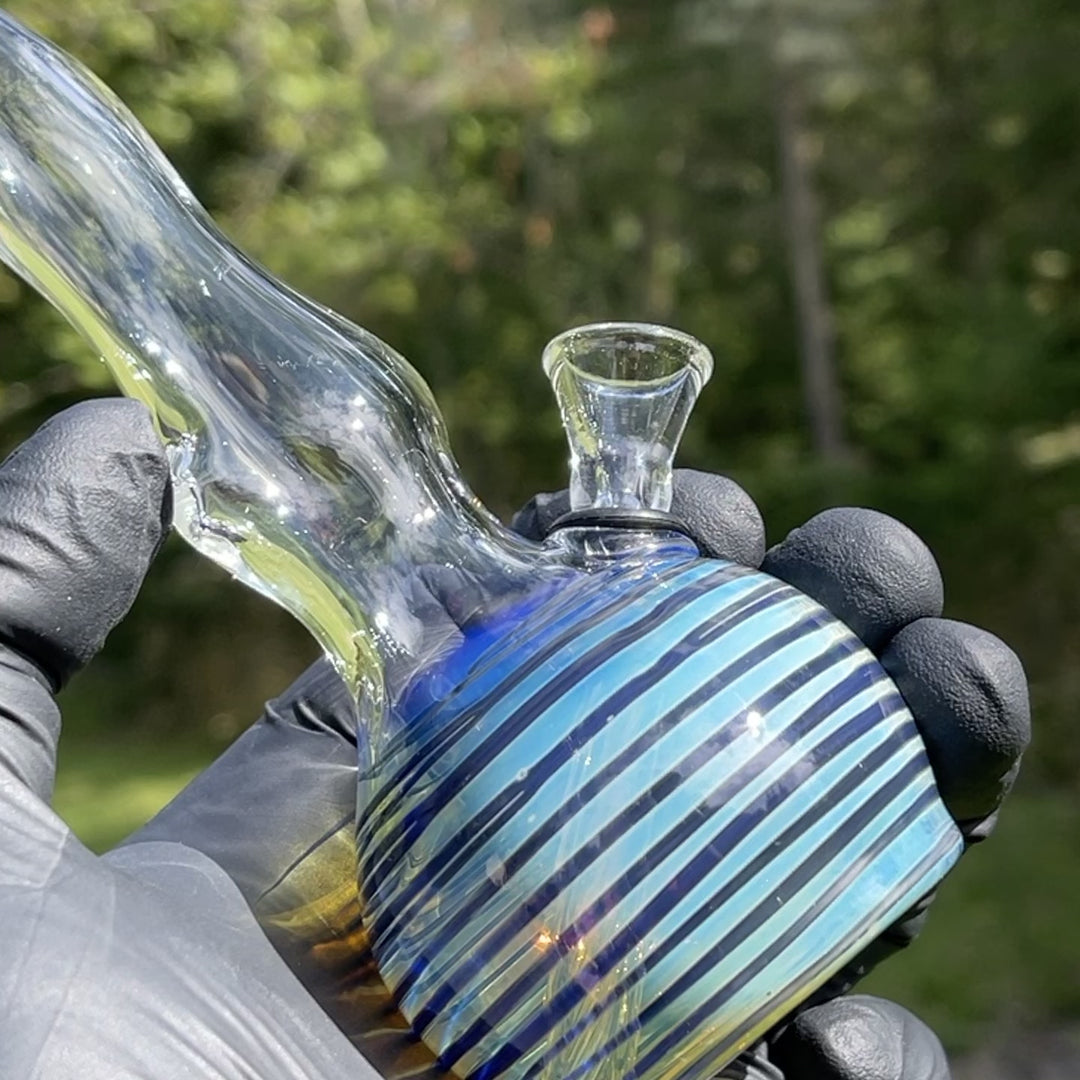 5" Silver Fumed Mini Bong Glass Pipe Mary Jane's Glass