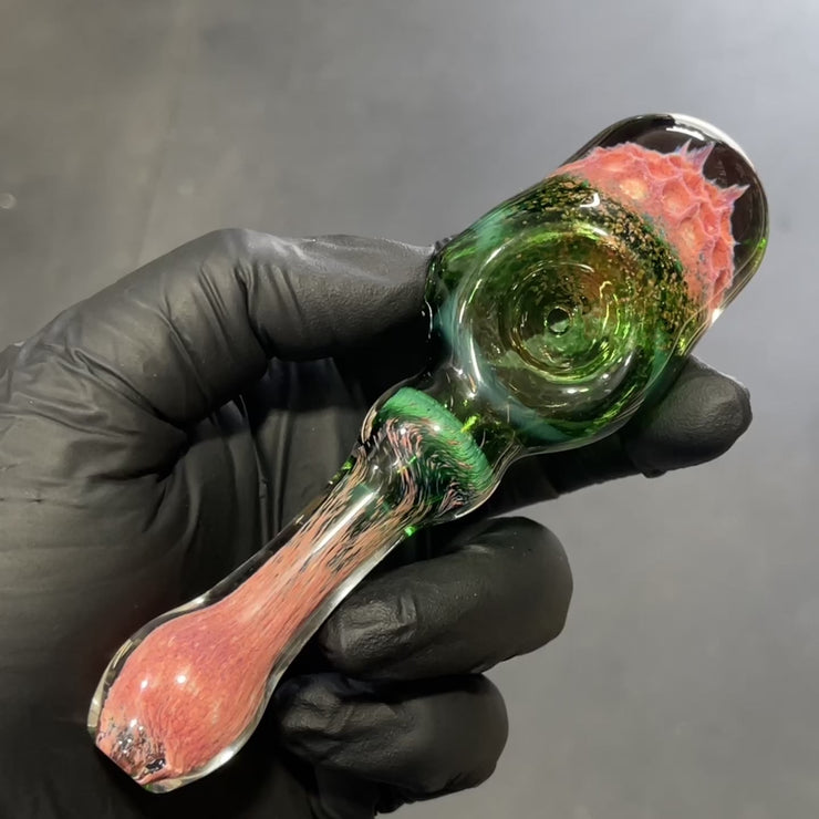 おトク情報がいっぱい！ Watermelon Sugar Honeycomb Frit Pipe – Tako Glass 工芸品