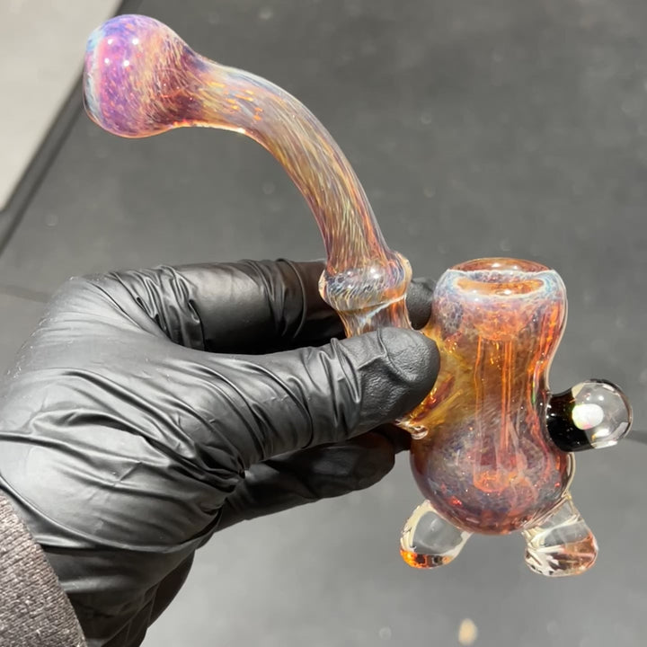 Sunset Opal Sherlock Bubbler Glass Pipe Beezy Glass
