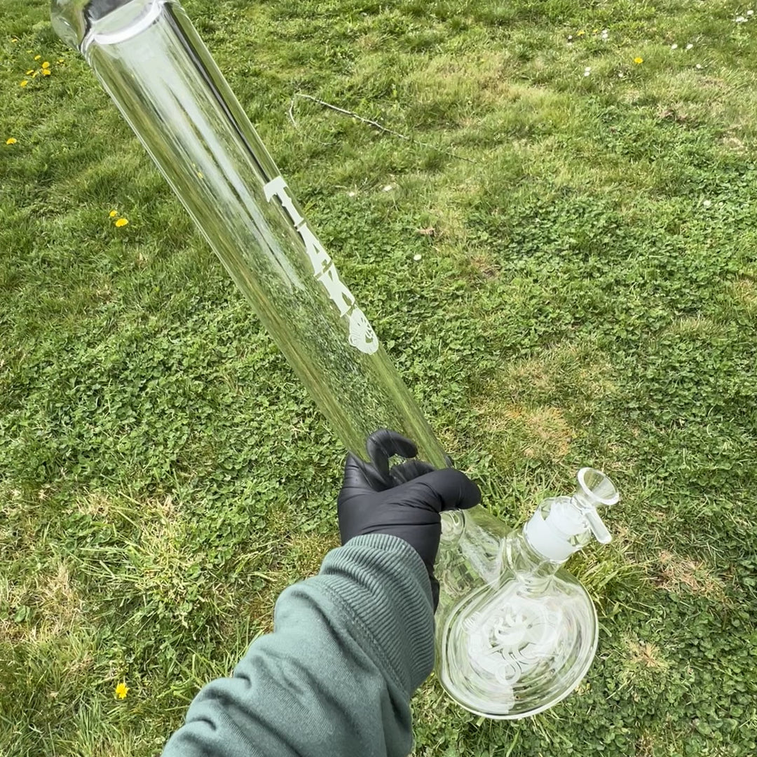 9 mm TAKO Label Beaker Bong Glow in the Dark-18"