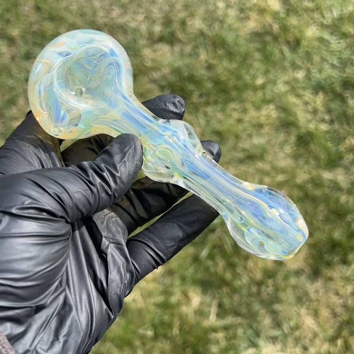 Large Ghost Flame Maria Pipe Glass Pipe Tiny Mike