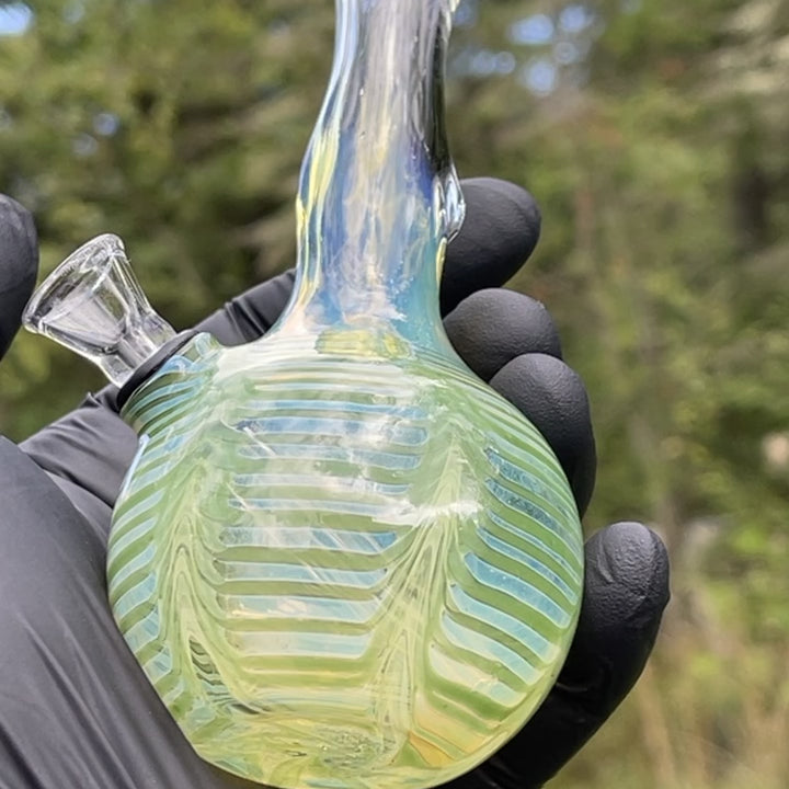 5" Silver Fumed Mini Bong Glass Pipe Mary Jane's Glass