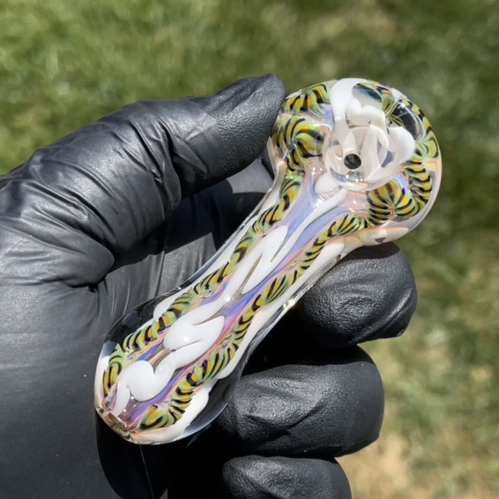 Color Inside Out Spoon Glass Pipe Tiny Mike