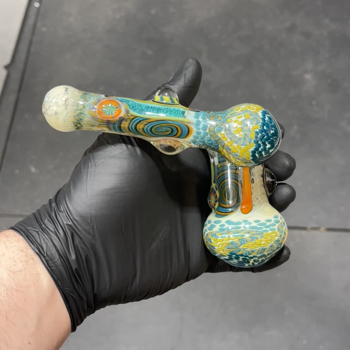 Glass Berry Cupcake Sidecar Bubbler Glass Pipe Glass Berry Cupcake