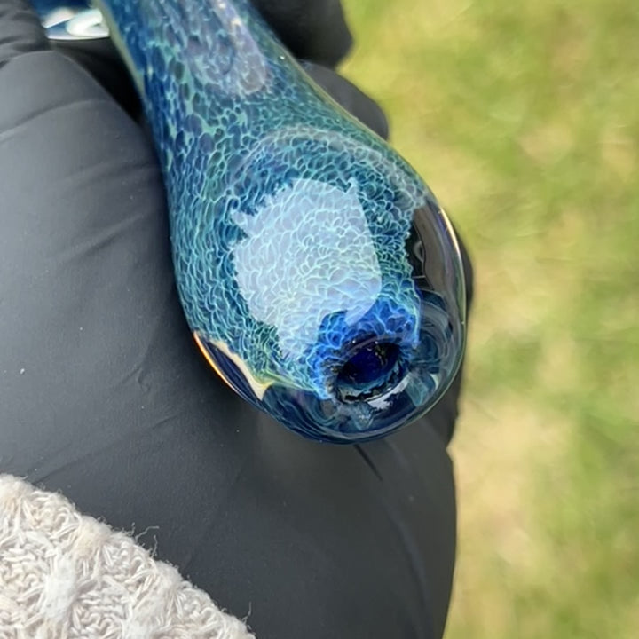 Blue Sea Sparkle Pipe Glass Pipe Beezy Glass