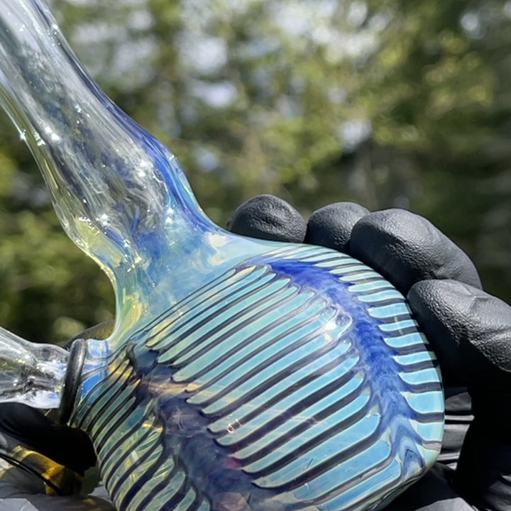 5" Silver Fumed Mini Bong Glass Pipe Mary Jane's Glass