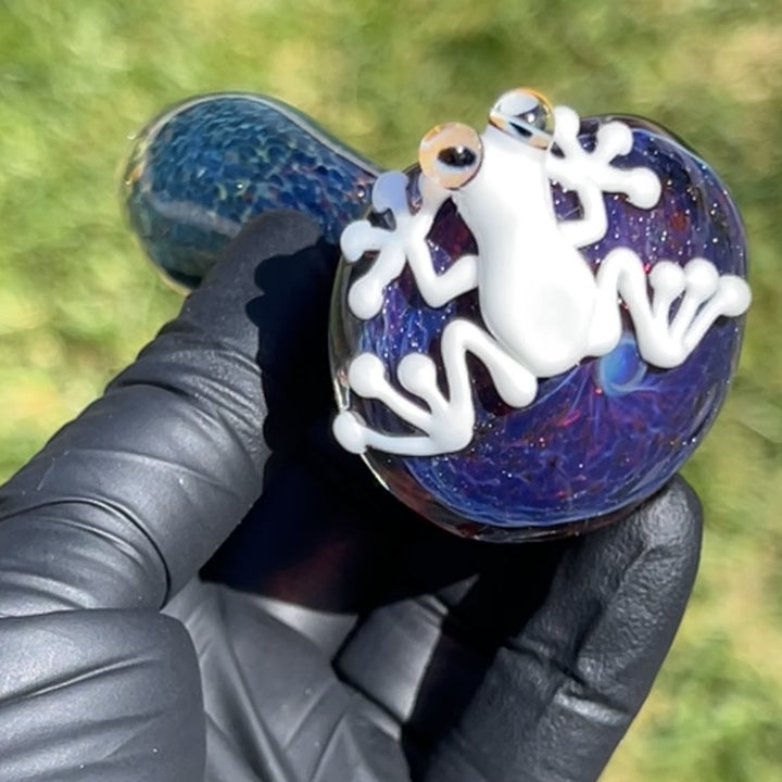 Purple Magic Frog Spoon Glass Pipe Beezy Glass