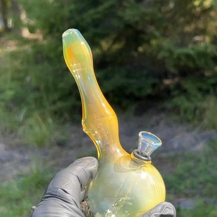 5" Silver Fumed Mini Bong Glass Pipe Mary Jane's Glass