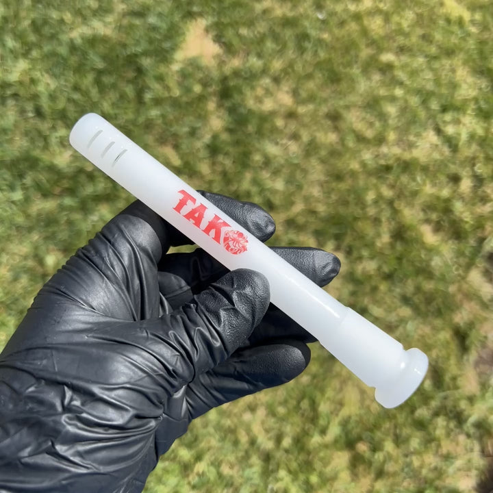 14mm White Tako Logo Downstem Accessory Tako Glass