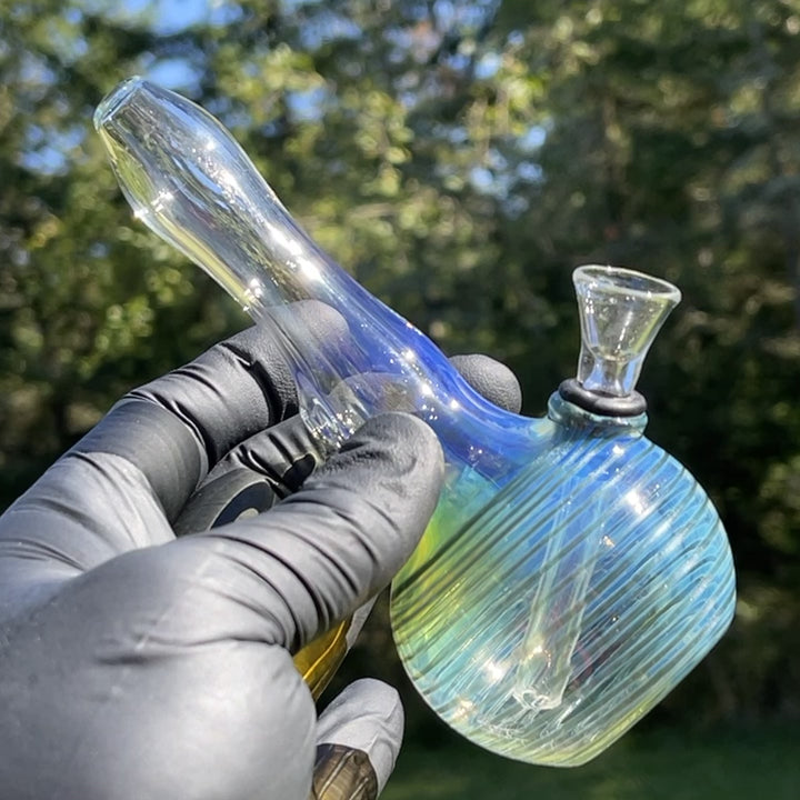 5" Silver Fumed Mini Bong Glass Pipe Mary Jane's Glass