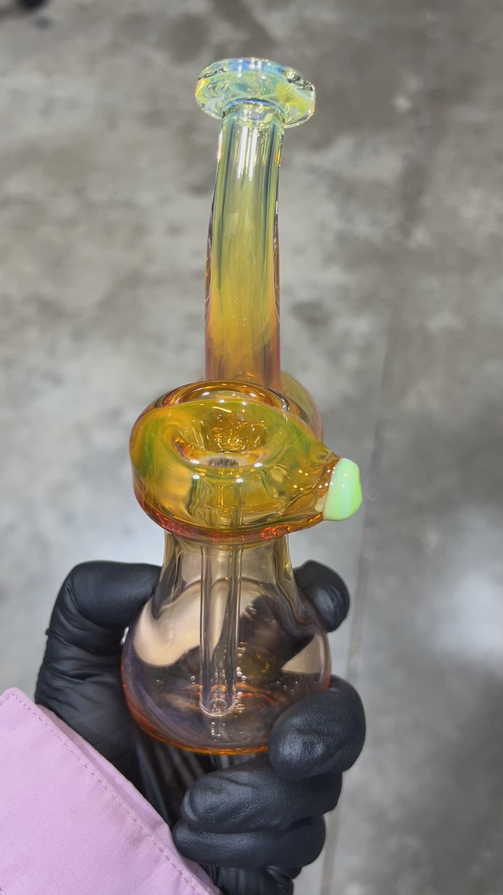 Gold Fume Bubbler with Yellow Carb