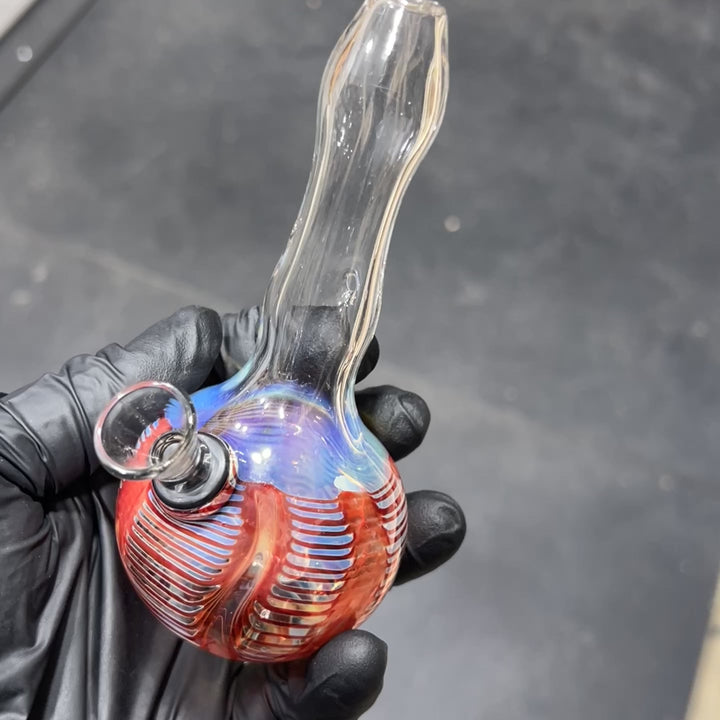 5" Fumed Color Rake Mini Bong Glass Pipe Mary Jane's Glass