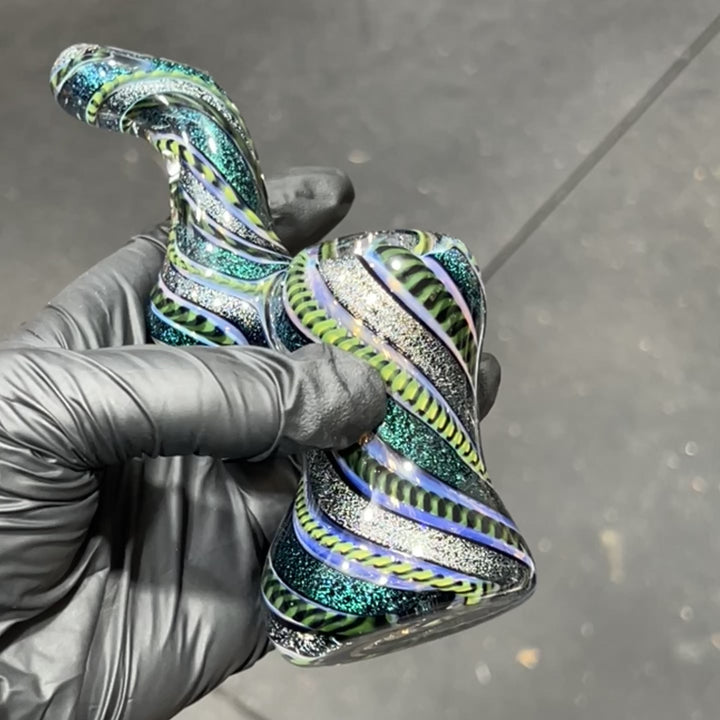 Inside Out Dichro Sherlock Bubbler Glass Pipe Tiny Mike