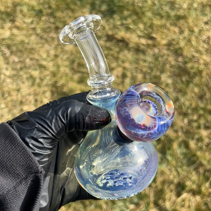 Heavy Silver Fumed Mini Bong Glass Pipe Tako Glass