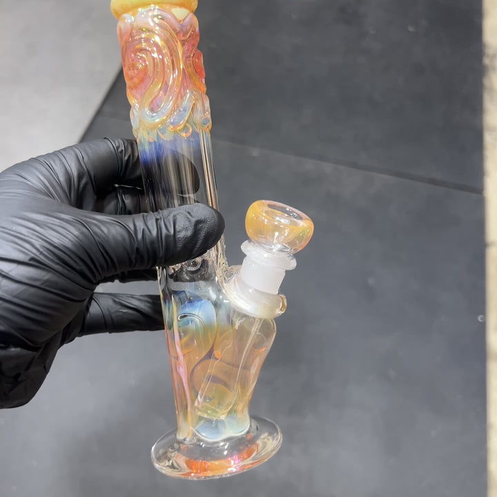 8" Fumed Straight Bong Glass Pipe Mary Jane's Glass