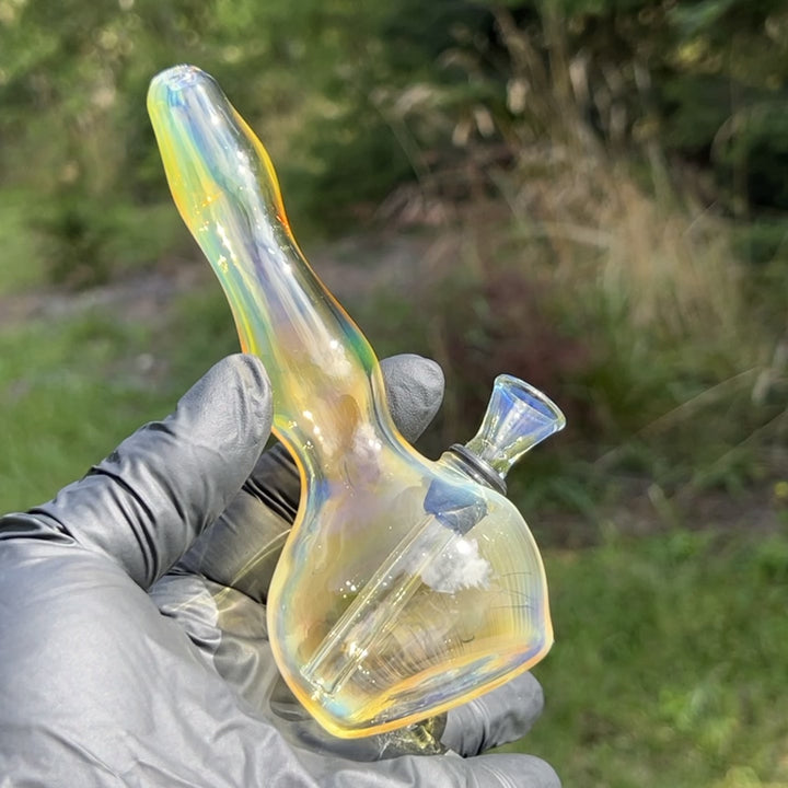 5" Silver Fumed Mini Bong Glass Pipe Mary Jane's Glass
