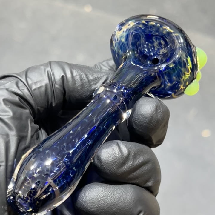 Deep Blue Marbled Pocket Pipe Glass Pipe Beezy Glass