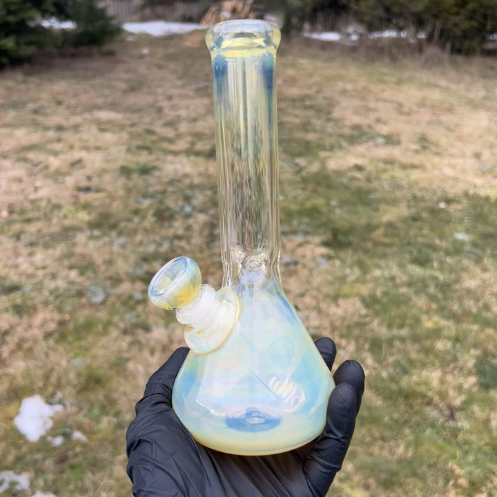 9" Fumed Beaker Bong Glass Pipe Mary Jane's Glass
