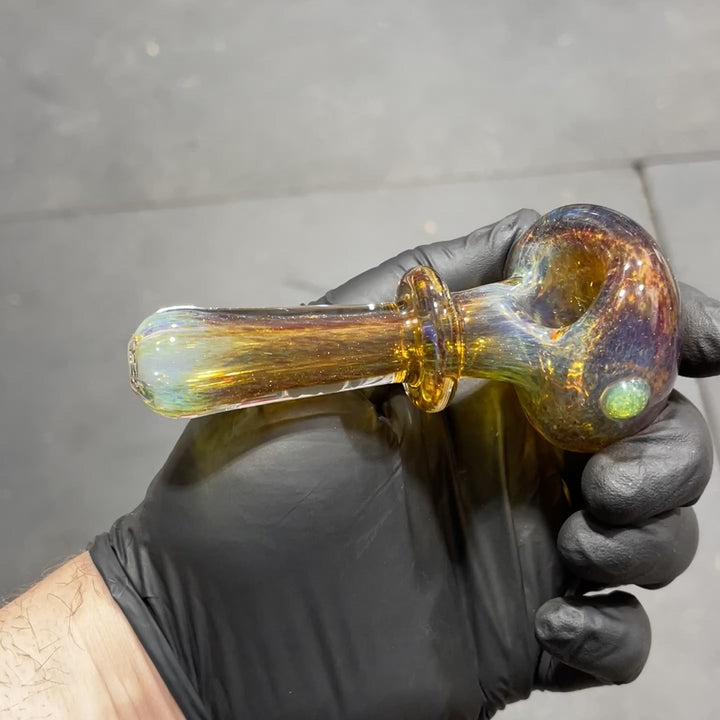 Thick Aventurine Pipe + Ryot Headcase Combo Glass Pipe Chuck Glass