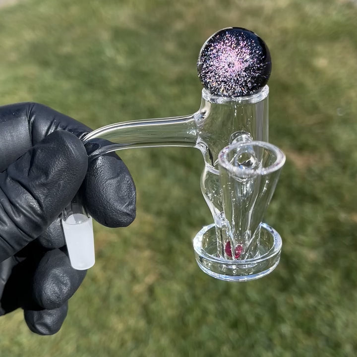10mm 90° Terp Slide Banger with Dichro Marble Set Accessory TG